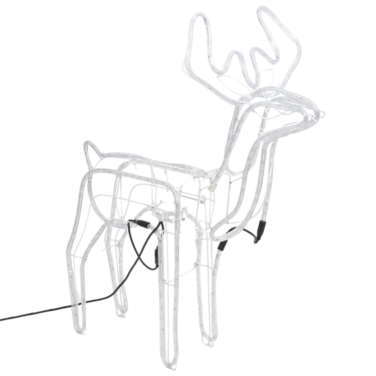 Vidaxl Christmas Figure Rendeer avec la tête mobile 3 St White chaud