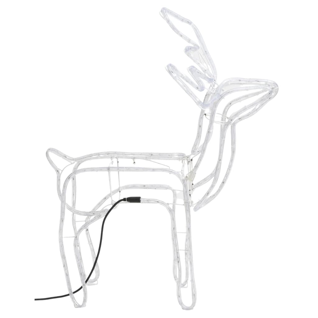 Vidaxl Christmas Figure Rendier 2 PCS 76x42x87 cm Blanc froid