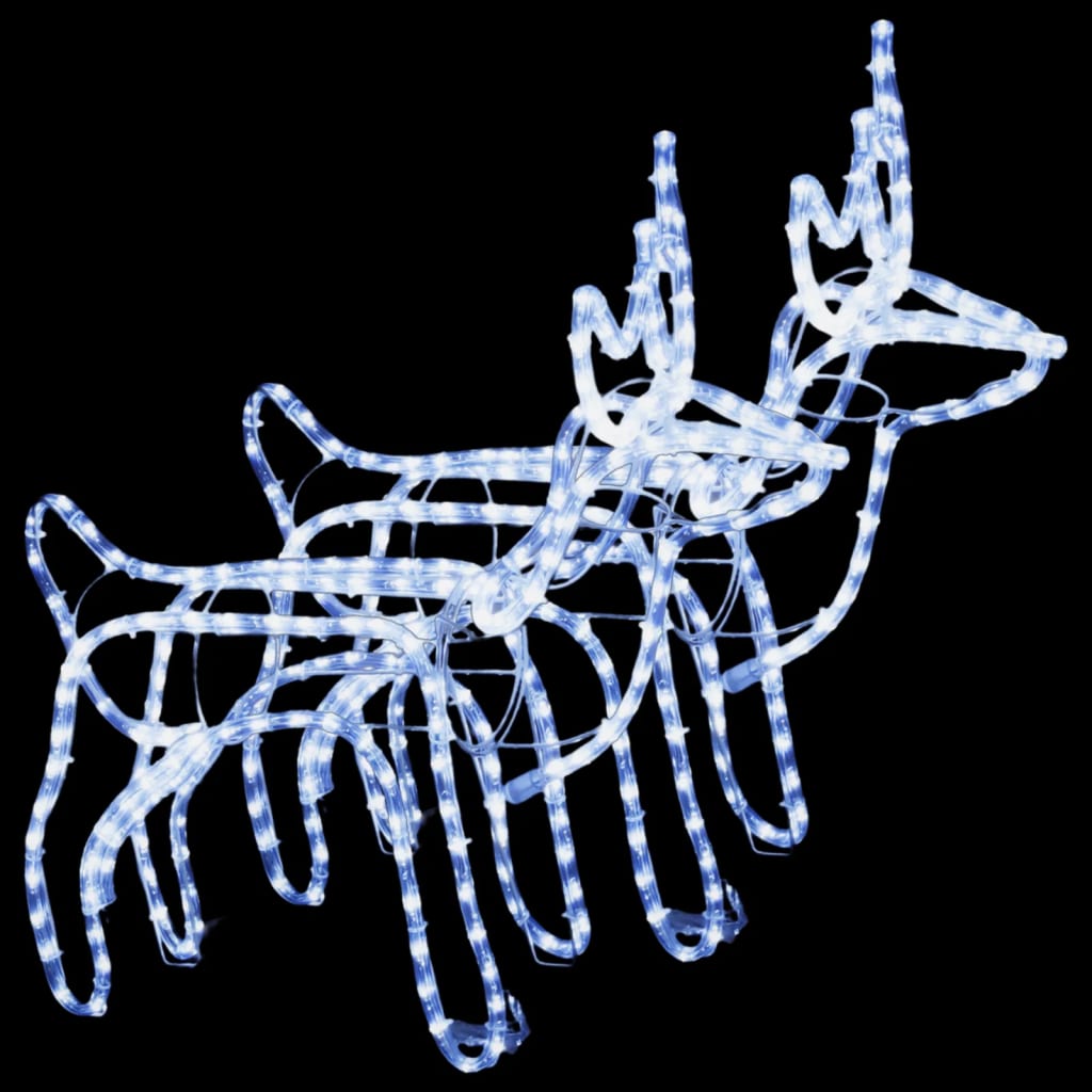 Vidaxl Christmas Figure Rendier 2 ST 60x30x60 cm Blanc froid