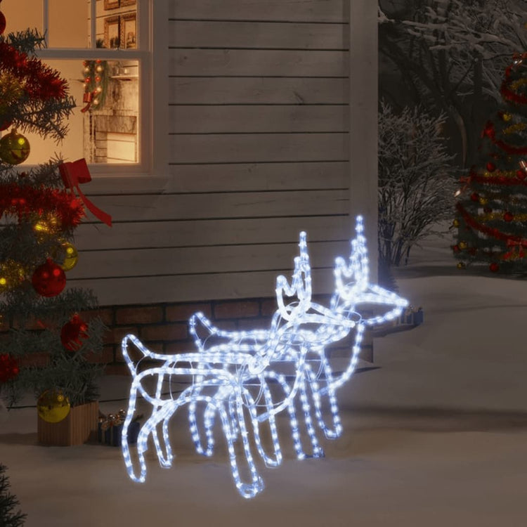 Vidaxl Christmas Figure Rendier 2 ST 60x30x60 cm Blanc froid
