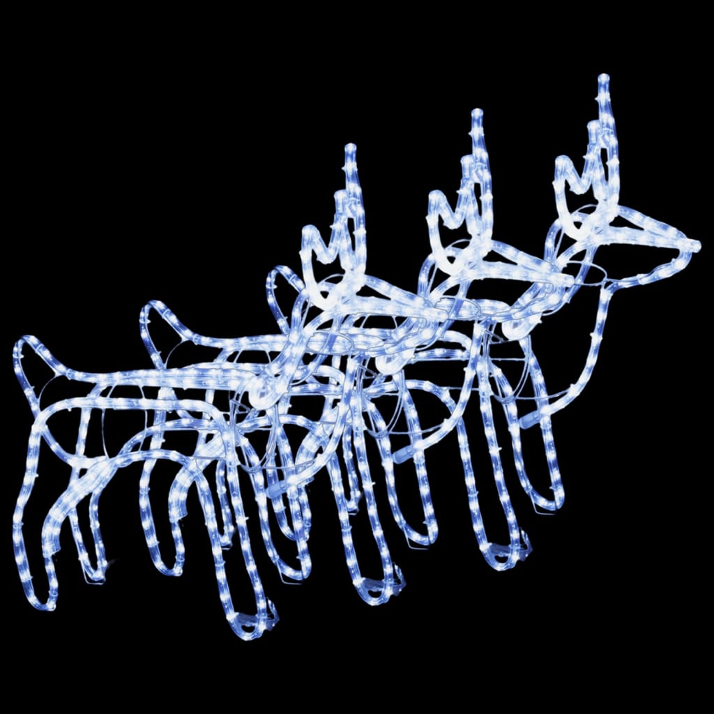 Vidaxl Christmas Figure Rendeer 3 PCS 60x30x60 cm Blanc froid