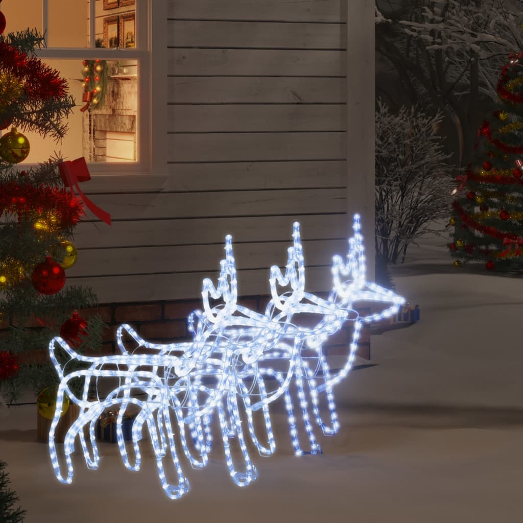 Vidaxl Christmas Figure Rendeer 3 PCS 60x30x60 cm Blanc froid