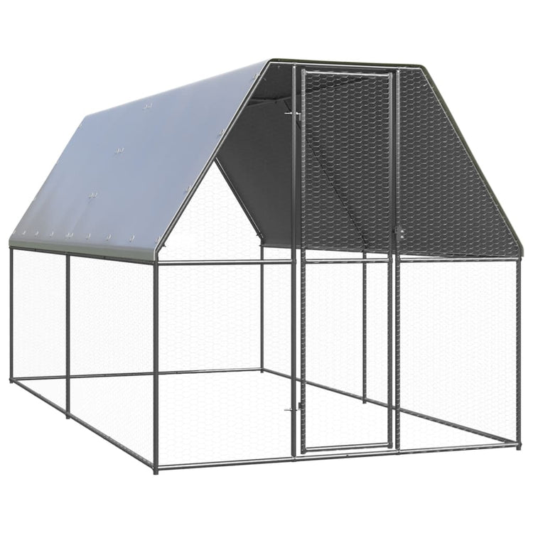 Vidaxl Buitenhok pour les poulets 2x4x2 m en acier galvanisé