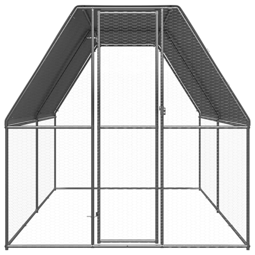 Vidaxl Buitenhok pour les poulets 2x4x2 m en acier galvanisé
