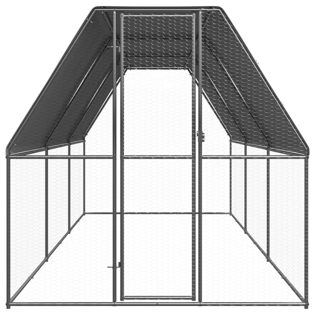 Vidaxl Buitenhok pour les poulets 2x6x2 m en acier galvanisé
