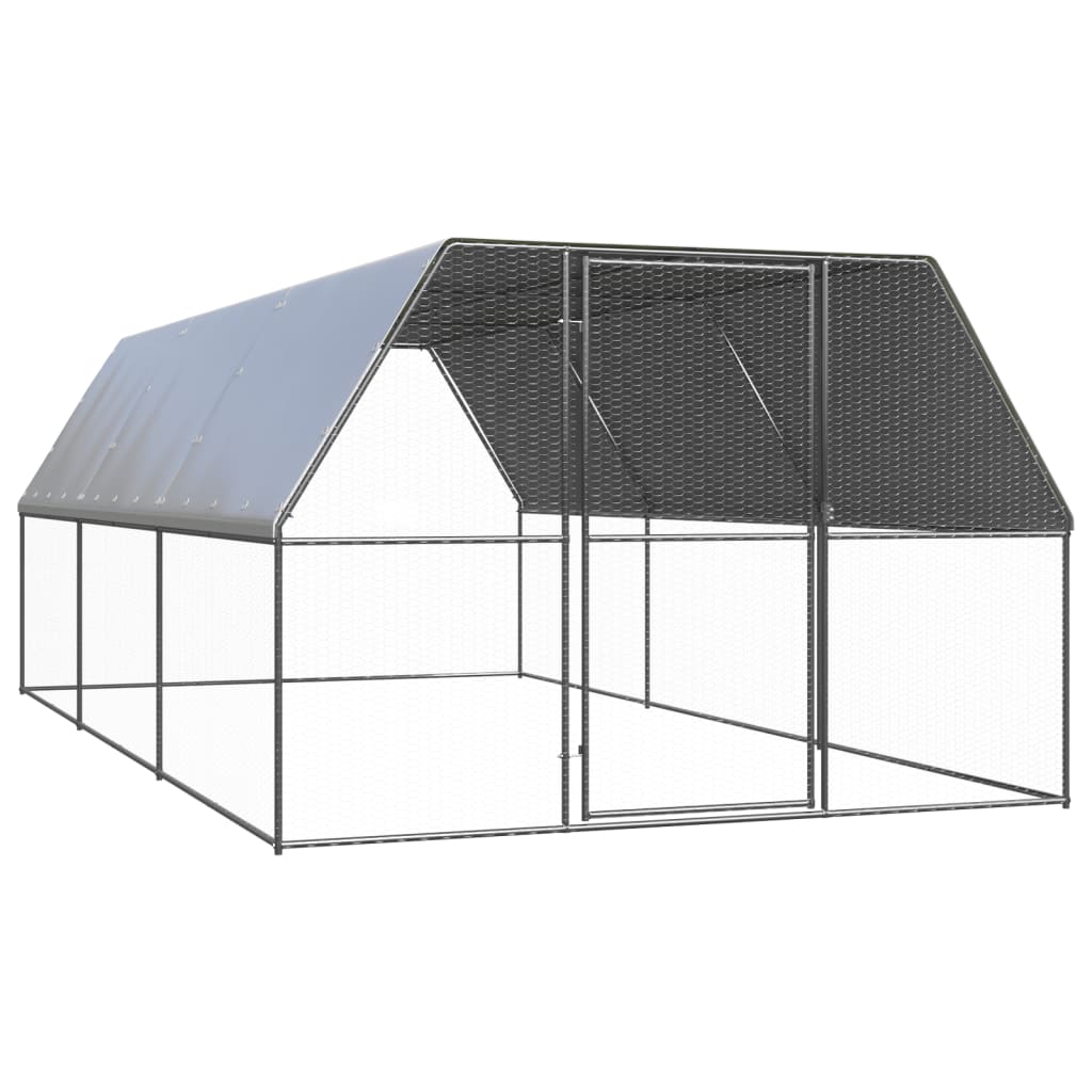 Vidaxl Buitenhok pour les poulets 3x6x2 m en acier galvanisé