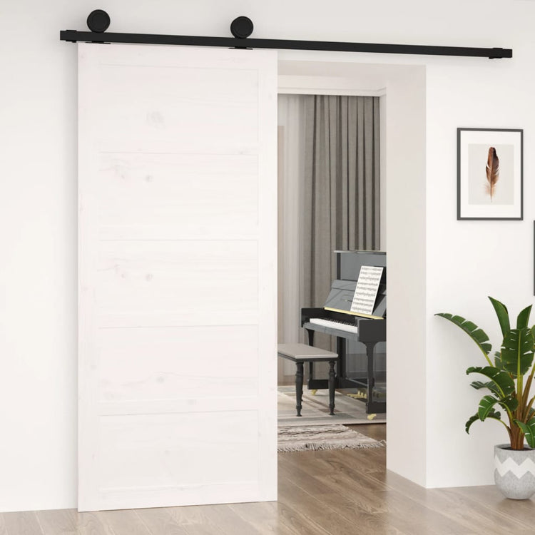 Vidaxl Porte coulissante 90x1.8x204,5 cm Pine solide blanc