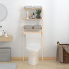 Rack de toilettes Vidaxl 63.5x32x179 cm Pine solide