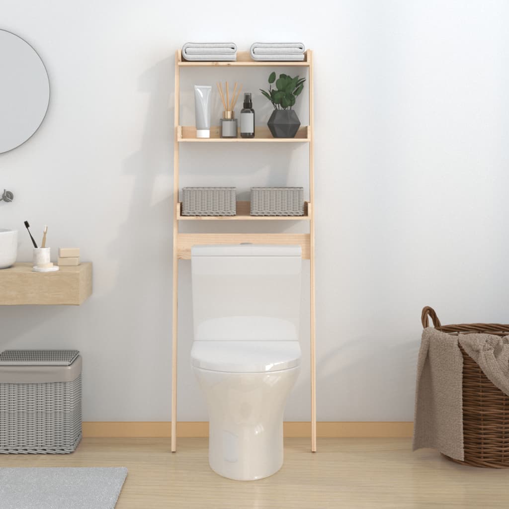 Rack de toilettes Vidaxl 63.5x32x179 cm Pine solide