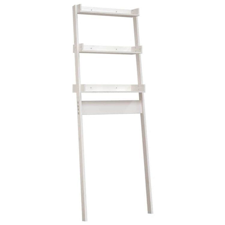 Rack de toilettes Vidaxl 63.5x32x179 cm Pine solide blanc