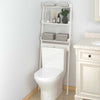 Rack de toilettes Vidaxl 63.5x32x179 cm Pine solide blanc