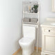 Rack de toilettes Vidaxl 63.5x32x179 cm Pine solide blanc