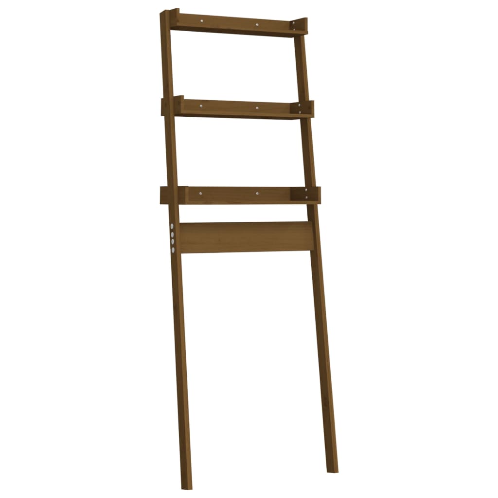 Rack de toilettes Vidaxl 63.5x32x179 cm Pine solide Honey Brown