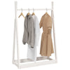 Rack de vêtements Vidaxl 100x45x150 cm en pin massif blanc