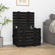 Boîte de rangement Vidaxl 58x40.5x42 cm Bois de pin solide noir