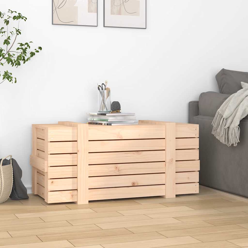 Vidaxx boîte de rangement 91x40,5x42 cm bois de pin massif