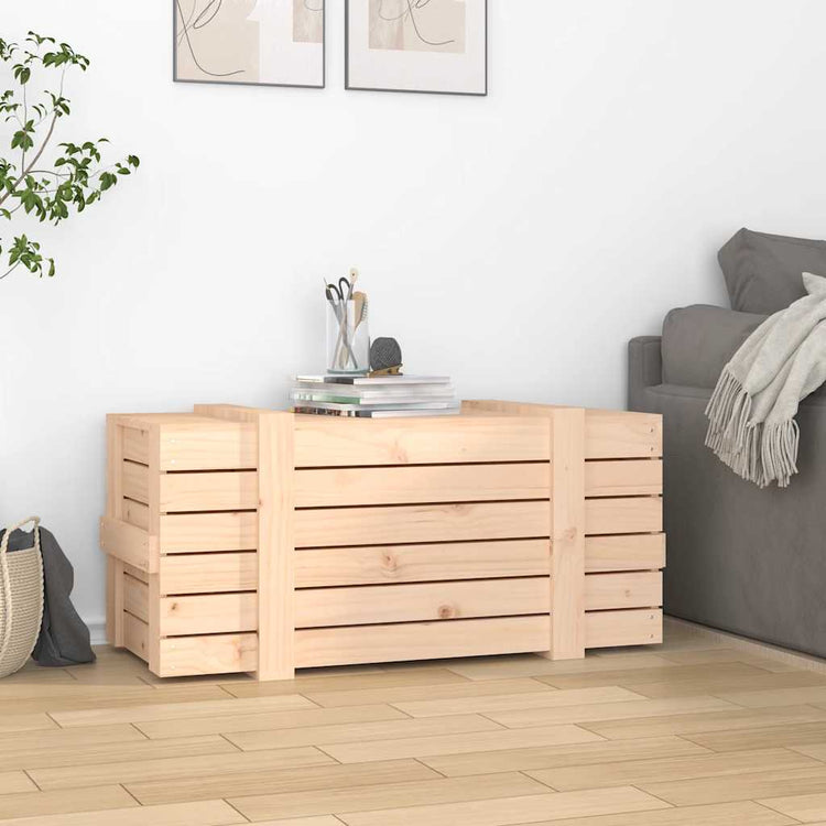 Vidaxx boîte de rangement 91x40,5x42 cm bois de pin massif