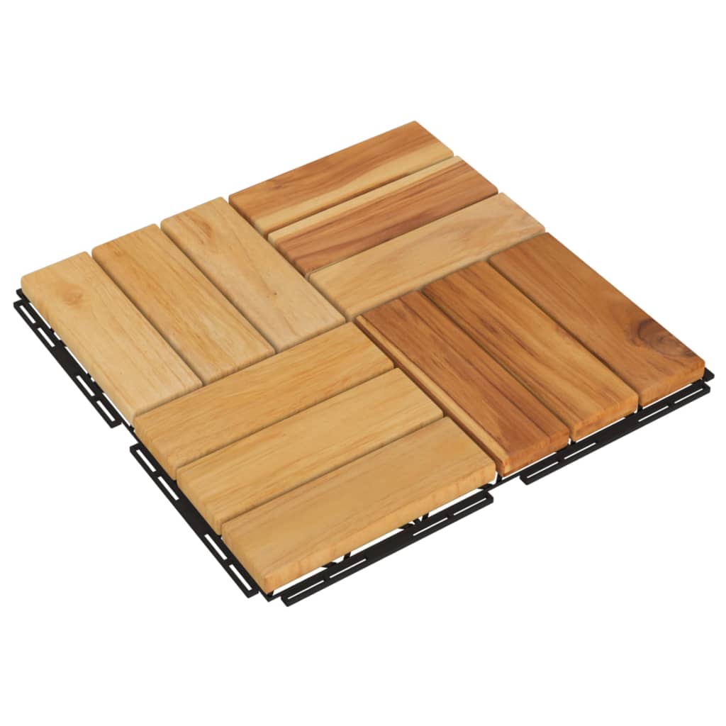 Carreaux de terrasse vidaxl 10 pcs 30x30 cm en bois solide en bois