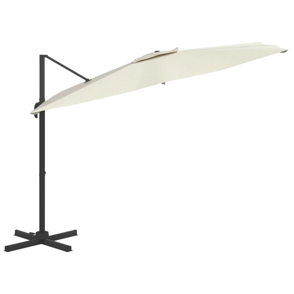 Vidaxl Parasol flottant avec poteau en aluminium 400x300 cm Blanc