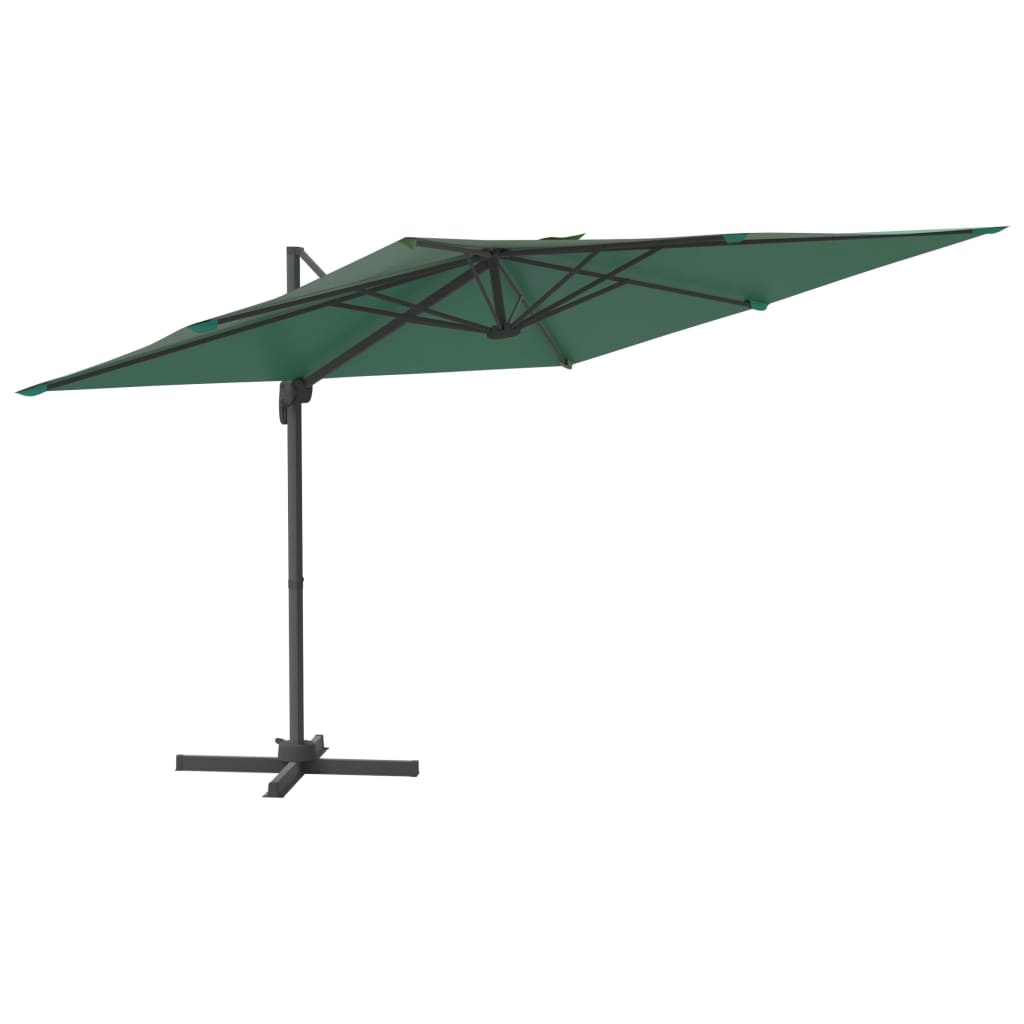 Vidaxl Parasol flottant avec poteau en aluminium 400x300 cm vert