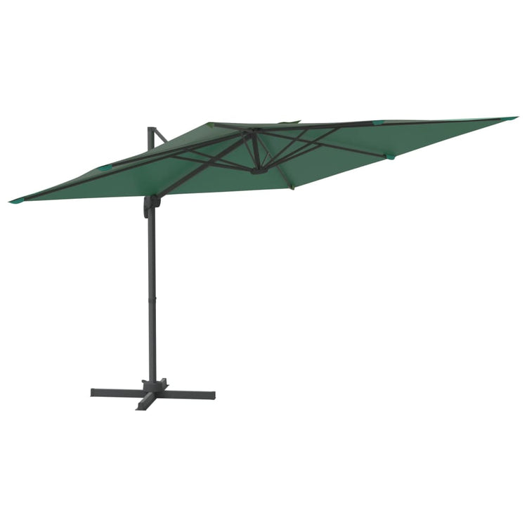 Vidaxl Parasol flottant avec poteau en aluminium 400x300 cm vert