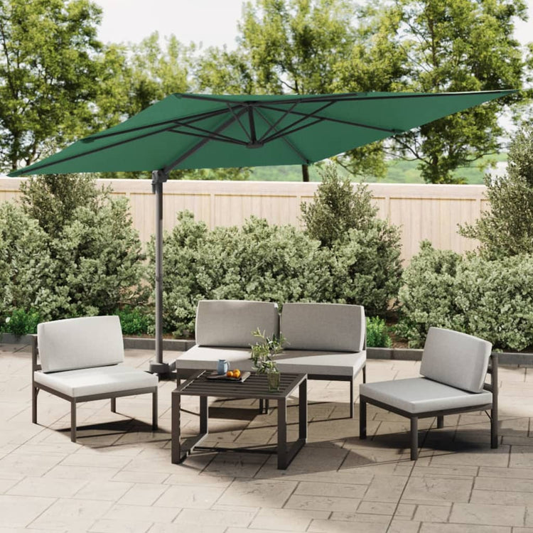 Vidaxl Parasol flottant avec poteau en aluminium 400x300 cm vert