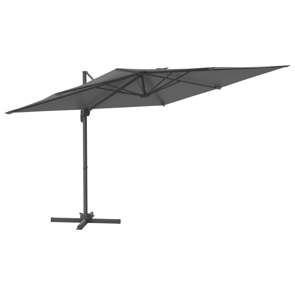 Vidaxl Parasol flottant avec poteau en aluminium 400x300 cm couleur anthracite