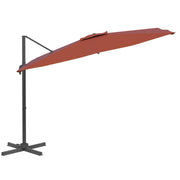 Vidaxl Parasol flottant avec poteau en aluminium 400x300 cm en terre cuite -colored - afbeelding 3