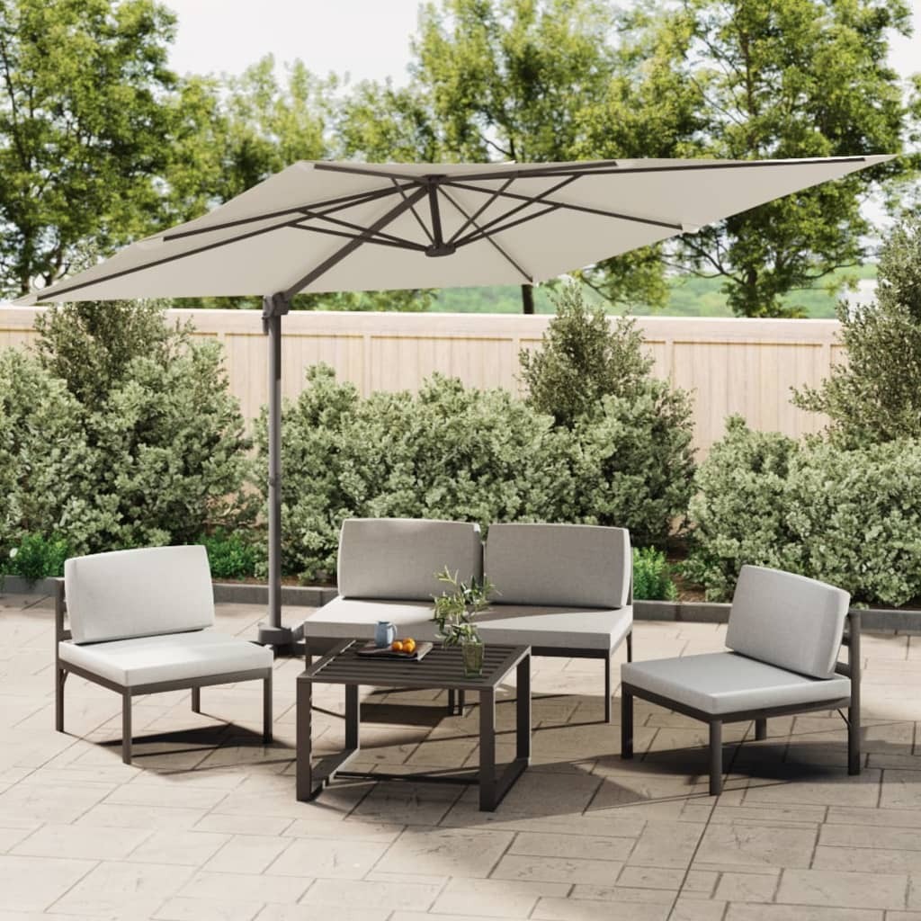 Vidaxl Parasol flottant avec éclairage LED 400x300 cm Blanc