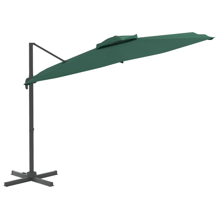 Parasol flottant vidaxl avec double top 400x300 cm vert
