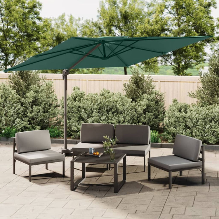 Parasol flottant vidaxl avec double top 400x300 cm vert