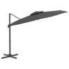 Vidaxl Parasol flottant avec un double toit 300x300 cm anthracite -colored