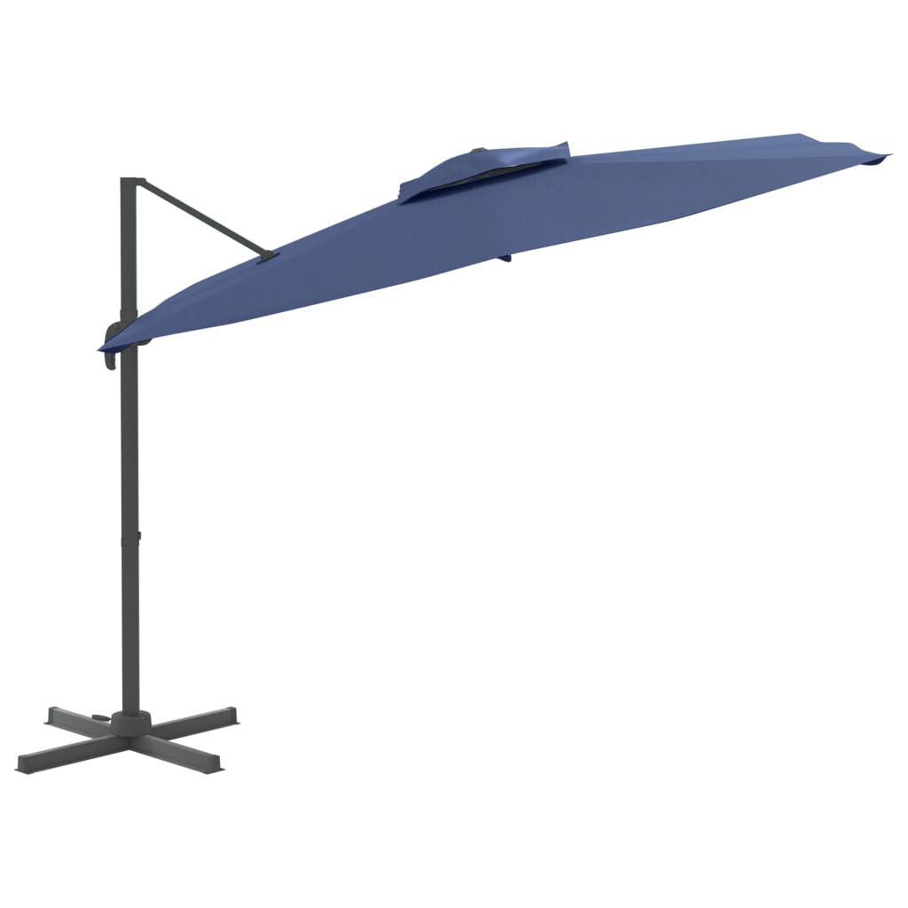 Parasol flottant vidaxl avec double top 400x300 cm bleu azure
