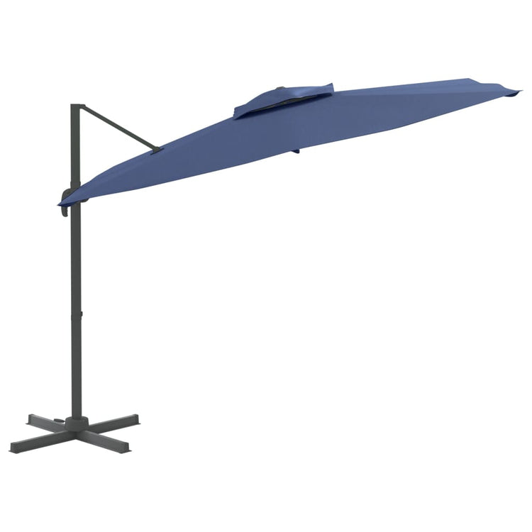 Parasol flottant vidaxl avec double top 400x300 cm bleu azure