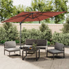 Vidaxl Parasol flottant avec toit double 400x300 cm en terre cuite -colored