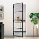 Vidaxl Porte intérieure 83x201,5 cm Verre durcie et aluminium Noir étroit