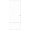 Vidaxl Porte intérieure 83x201,5 cm Verre durcie et aluminium blanc étroit