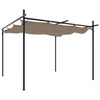Pergola VidaXL avec toit rétractable 295x292x230 taupe