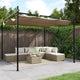 Pergola VidaXL avec toit rétractable 295x292x230 taupe