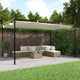 Pergola VidaXL avec toit rétractable 395x292x230 couleur crème