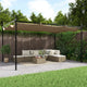 Pergola VidaXL avec toit rétractable 395x292x230 taupe