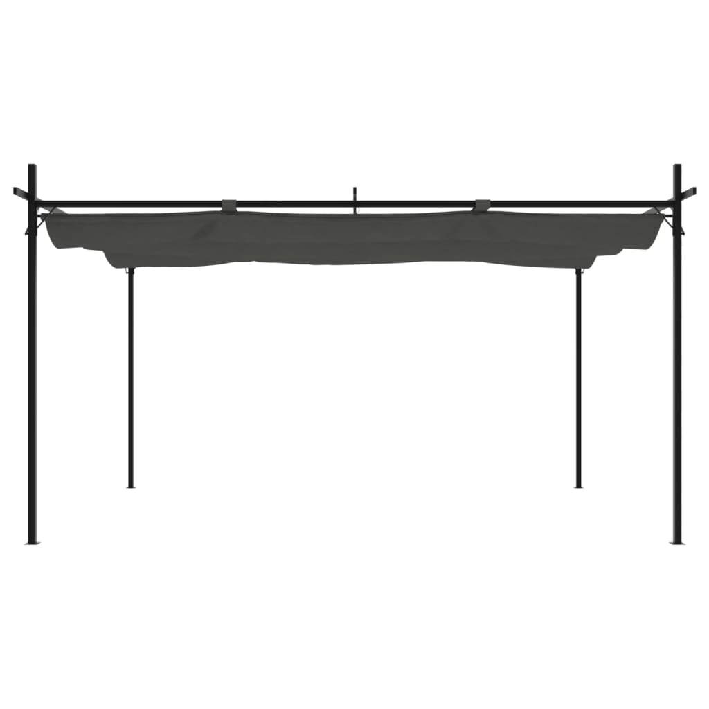 Pergola VidaXL avec toit extensible 395x292x230 anthracite