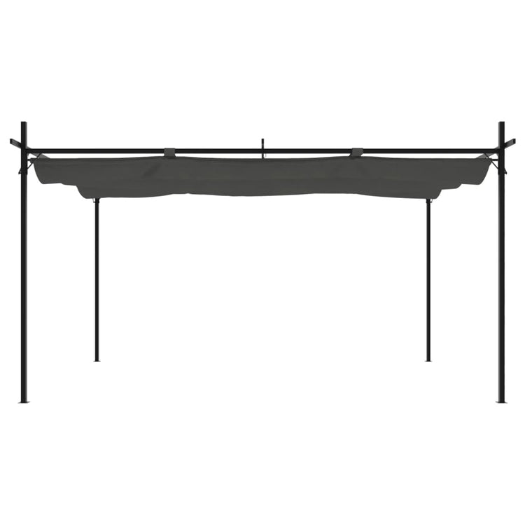 Pergola VidaXL avec toit extensible 395x292x230 anthracite