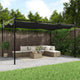 Pergola VidaXL avec toit extensible 395x292x230 anthracite