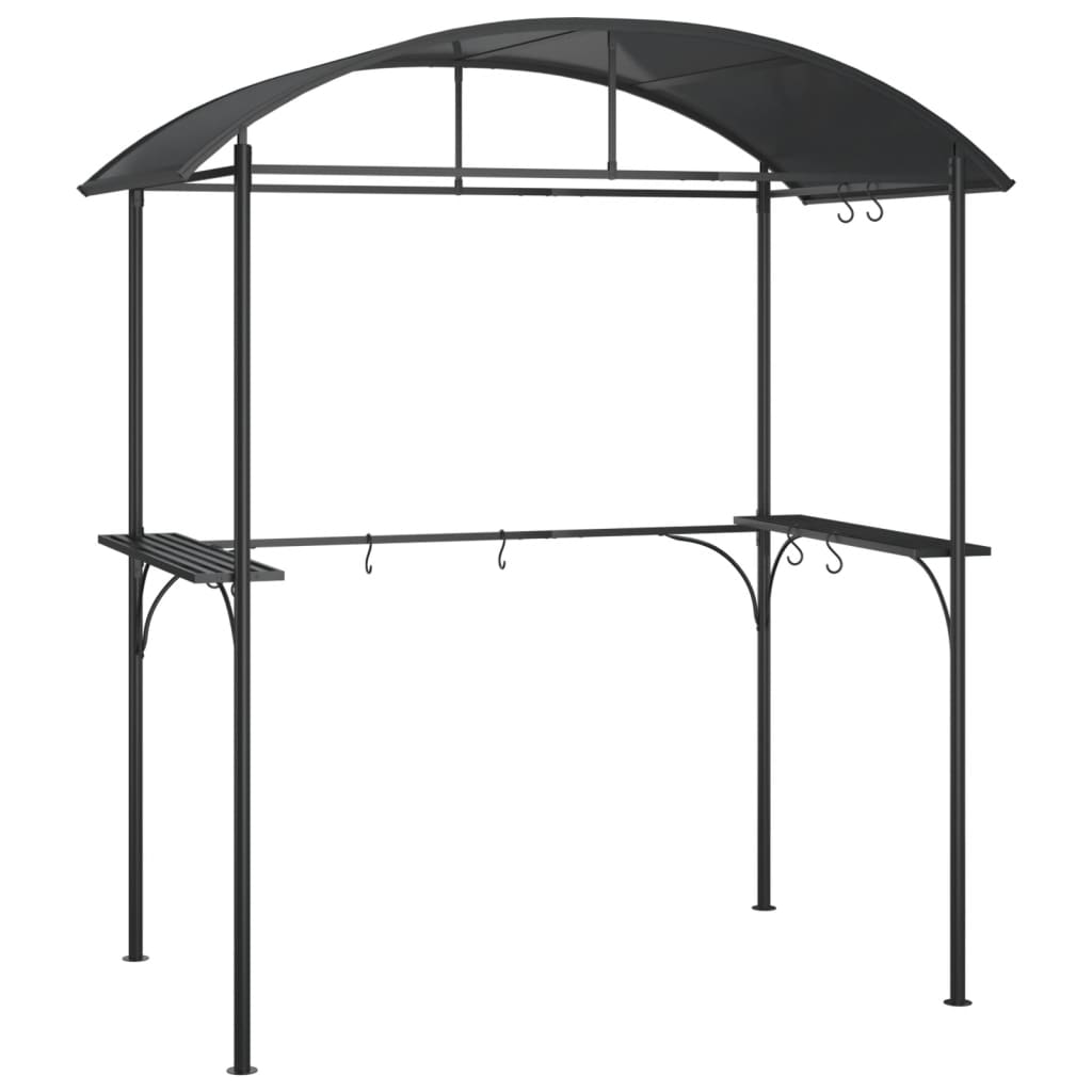 Vidaxl barbecuepavilion avec planches latérales 220x115x230 cm anthracite en acier