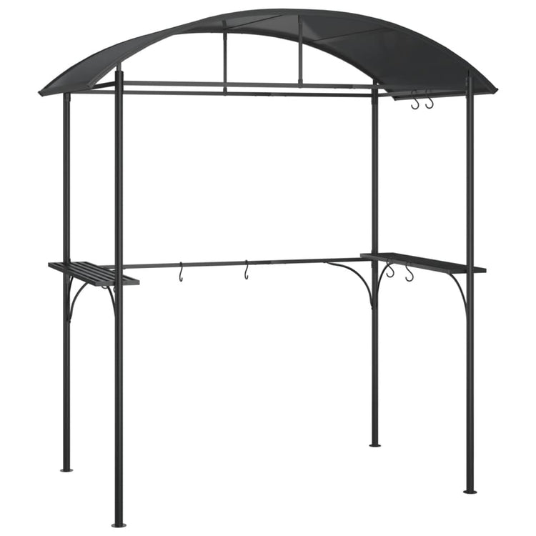 Vidaxl barbecuepavilion avec planches latérales 220x115x230 cm anthracite en acier