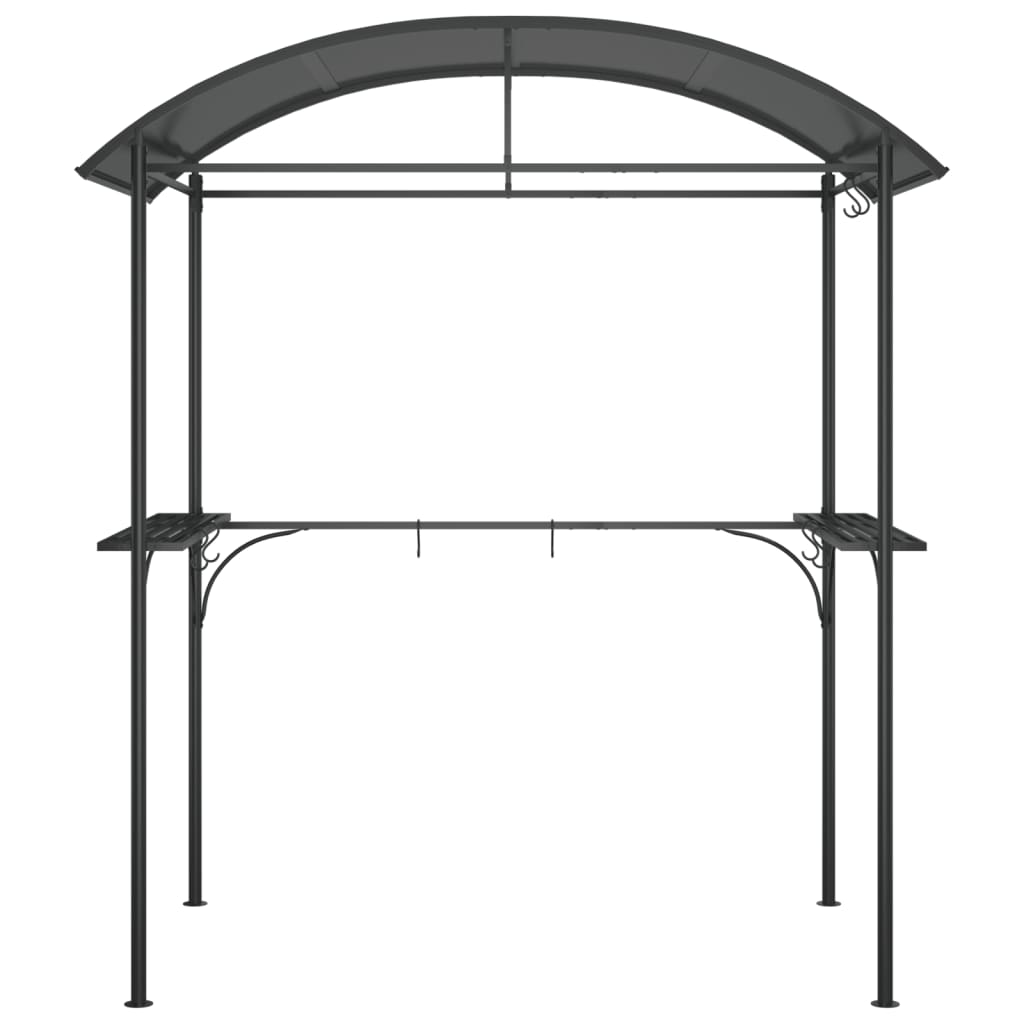 Vidaxl barbecuepavilion avec planches latérales 220x115x230 cm anthracite en acier