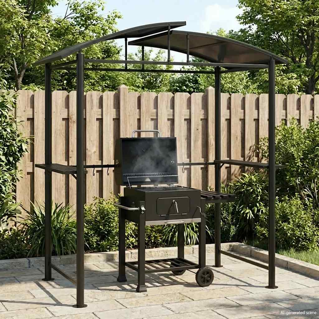 Vidaxx auvent pour barbecue 210x114x230 cm acier anthracite