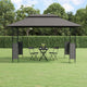 Arbor Vidaxl avec toit 400x300x270 cm Anthracite en acier -colore