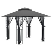 Arbor Vidaxl avec parois latérales 300x300x270 cm anthracite en acier -colore - afbeelding 2